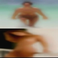 Private old naked woman takes