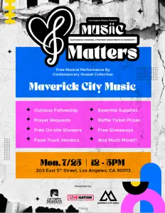 Maverick City to provide free concert for Los Angeles Skid Row community on Monday July x